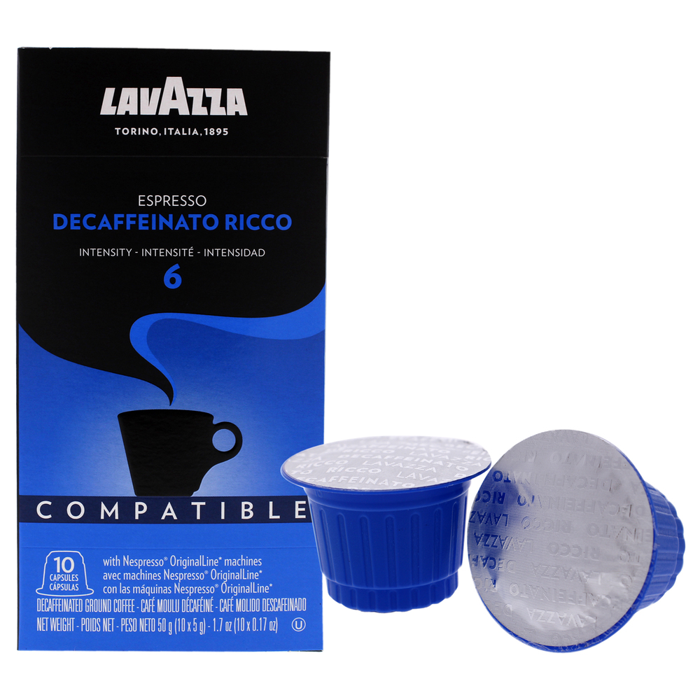 Espresso Decaffeinato Ricco Ground Coffee Pods by Lavazza-10 x 0.17 oz